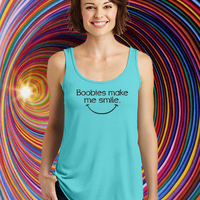 Boobies make me Smile, Heather Grey T-shirt - Thumbnail 4