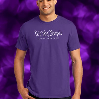 We the people t-shirt purple