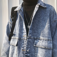 Free Shipping-90s MID WASH DENIM JACKET - Thumbnail 3