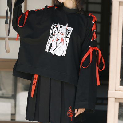 New cartoon anime dark tie sweater / skirt - Thumbnail 3