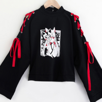 New cartoon anime dark tie sweater / skirt - Thumbnail 2