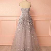 Silver Evening Dresses, Prom Dress, Evening Dresses A-Line, High Low Evening Dresses,228 - Thumbnail 1