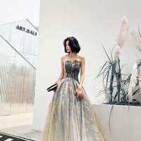 Unique tulle long prom dress, evening dress - Thumbnail 3