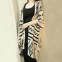 Aztec Batwing Sleeve Sweater Duster - Thumbnail 1