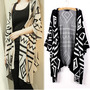 Aztec Batwing Sleeve Sweater Duster - Thumbnail 3