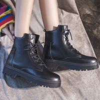 Black Lace up Ankle Boots - Thumbnail 3