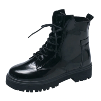 Black Lace up Ankle Boots - Thumbnail 4