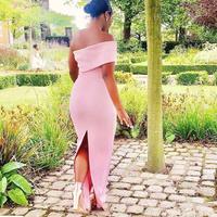 Mermaid Pink Long Prom Dresses Evening Gowns - Thumbnail 1