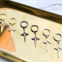 Free Shipping-CYBER PUNK STAR EARRINGS  - Thumbnail 1