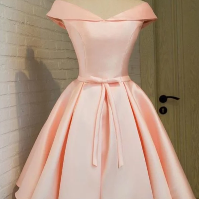 A line princess v-neck sleeveless satin homecoming dresses - Thumbnail 5