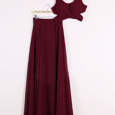 Sexy two piece prom dresses, 2 piece homecoming dresses, burgundy homecoming gowns,258