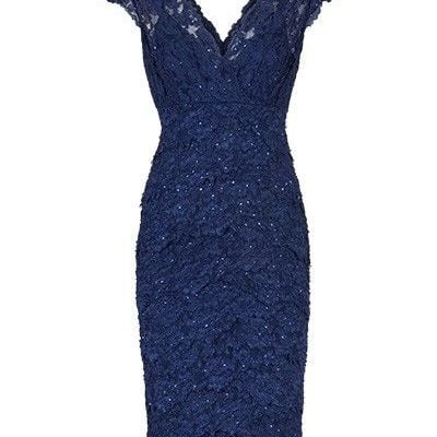 2017 royal blue v neck sheath mother of bride dresses,260