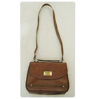 Thrifted Brown Bag with Detachable Straps - Thumbnail 1