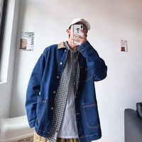 DENIM JACKET WITH CORD COLLAR - Thumbnail 2