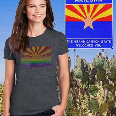 Arizona rainbow flag t-shirt