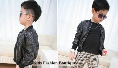 Boys black zipper fun jacket