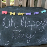 Mini Felt bow Garland in "sherbet" - Thumbnail 1