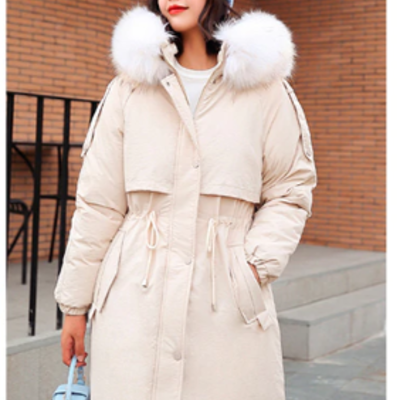 Stylish hooded parka winter coat
