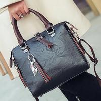 Vintage Cat Tassel Luxury Leather Handbag  - Thumbnail 2