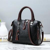 Vintage Cat Tassel Luxury Leather Handbag  - Thumbnail 1