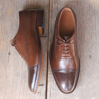 Handmade Brown Leather Shoes, Dress Formal Shoes  - Thumbnail 3