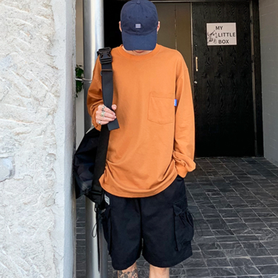 Pocket long sleeve t shirt - Thumbnail 4