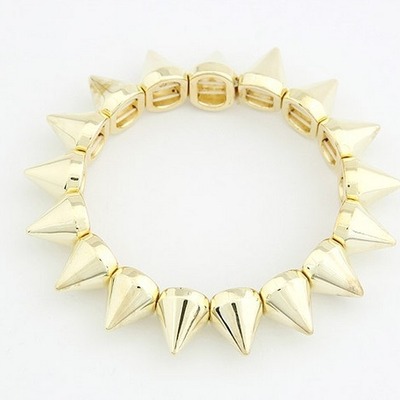 Spike stretch bracelet - gold