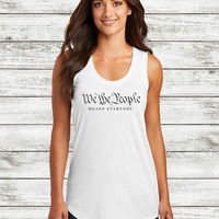 We the People, Means Everyone, Women's Navy Tank Top - Thumbnail 2