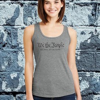 We the People, Means Everyone, Women's Navy Tank Top - Thumbnail 4