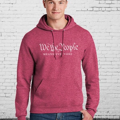 We the people heather red hoodie
