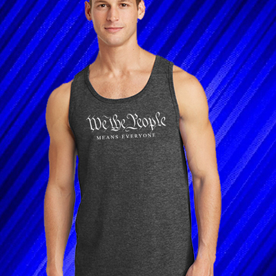 We the people dark heather tank top