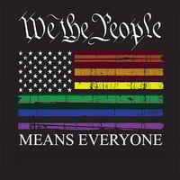 We the People Rainbow Flag, Dark Heather Grey T-shirt - Thumbnail 1