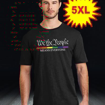 Wtp means everyone rainbow bar black t-shirt