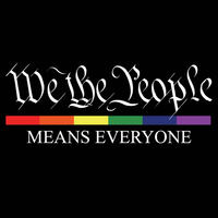 We the People Means Everyone Rainbow Bar Black Tank Top - Thumbnail 2