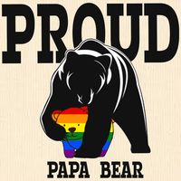Proud Papa Bear Natural T-shirt - Thumbnail 1