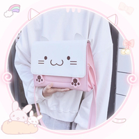 Cute cartoon embroidered stereo cat messenger bag - Thumbnail 2