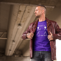 Straight but I got your Back. Black T-shirt - Thumbnail 2