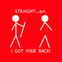 Straight but I got your Back. Red Tank Top - Thumbnail 3