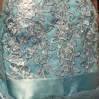 Silver Grey Chiffon Corset Long Bridesmaids Dress, Wedding, Bridal Ball Gown, Formal Prom Dress,272 - Thumbnail 2