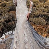 White wedding dress Long Sleeve Weeding Dress, A-Line Lace Wedding Dress,278 - Thumbnail 1