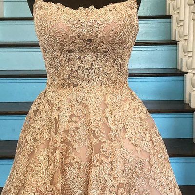 Newest spaghetti straps v-neck backless lace up back homecoming dresses,286 - Thumbnail 5