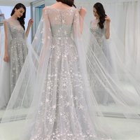 Hot Off The Shoulder A-Line Star Long Evening Dress 2019,311 - Thumbnail 1