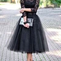 A Line 3/4 Sleeve Lace Hot Evening Party Dress In Tea Length,314 - Thumbnail 1