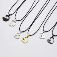 2 PIECES YIN YANG CAT COUPLE NECKLACE - Thumbnail 3