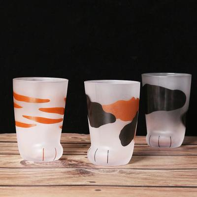 Handpainted milky cat paw glasses