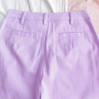 Harajuku Star Embroidery Violet Pants - Thumbnail 3