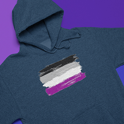 Asexual flag unisex hoodie - Thumbnail 4