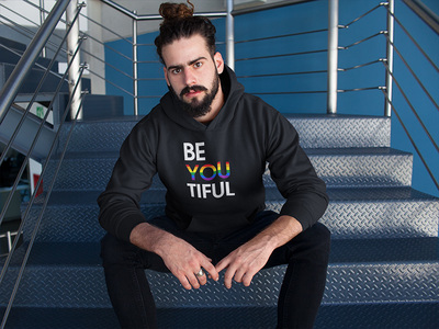 BE YOU TIFUL Rainbow UNISEX HOODIE