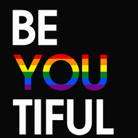 BeYOUtiful Rainbow Unisex Black T-shirt - Thumbnail 4