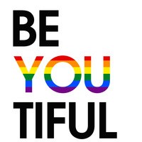 BeYOUtiful Rainbow Unisex White T-shirt - Thumbnail 4
